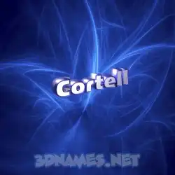 cortell in Plasma style - 3D name wallpaper