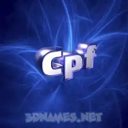 cpf in Plasma style - 3D name wallpaper