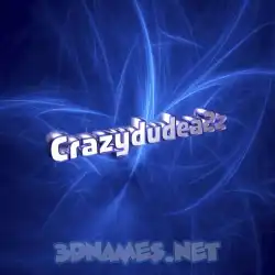 crazydudea2z in Plasma style - 3D name wallpaper