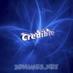 credible in Plasma style - 3D name wallpaper