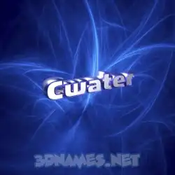 cwater in Plasma style - 3D name wallpaper
