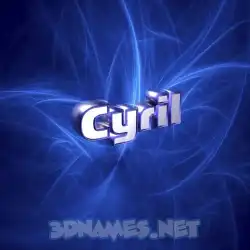 cyril in Plasma style - 3D name wallpaper