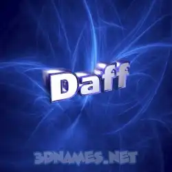 daff in Plasma style - 3D name wallpaper