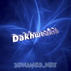 dakhweakib in Plasma style - 3D name wallpaper