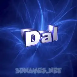 dal in Plasma style - 3D name wallpaper