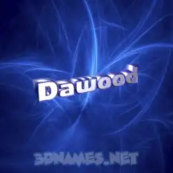 dawood in Plasma style - 3D name wallpaper