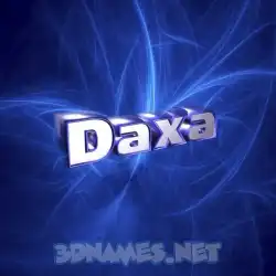 daxa in Plasma style - 3D name wallpaper
