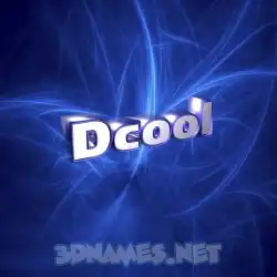 dcool in Plasma style - 3D name wallpaper