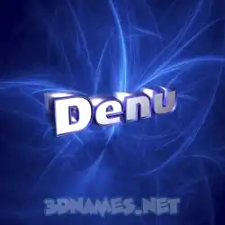 denu in Plasma style - 3D name wallpaper