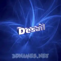 desail in Plasma style - 3D name wallpaper