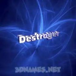 destroyer in Plasma style - 3D name wallpaper