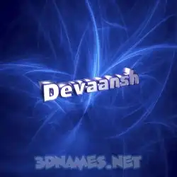devaansh in Plasma style - 3D name wallpaper