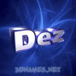 dez in Plasma style - 3D name wallpaper