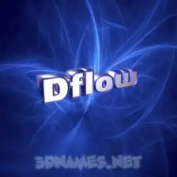 dflow in Plasma style - 3D name wallpaper