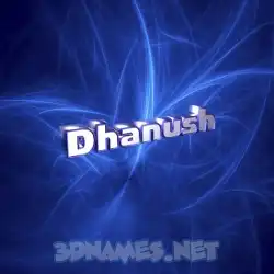 dhanush in Plasma style - 3D name wallpaper
