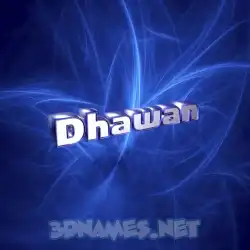 dhawan in Plasma style - 3D name wallpaper