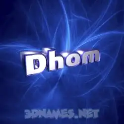 dhom in Plasma style - 3D name wallpaper