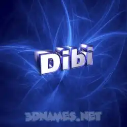 dibi in Plasma style - 3D name wallpaper