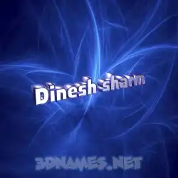 dinesh sharm in Plasma style - 3D name wallpaper