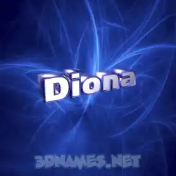 diona in Plasma style - 3D name wallpaper