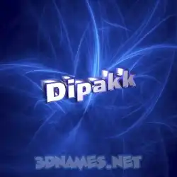 dipakk in Plasma style - 3D name wallpaper