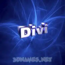 divi in Plasma style - 3D name wallpaper