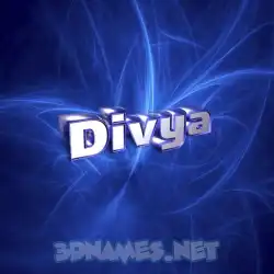 divya in Plasma style - 3D name wallpaper