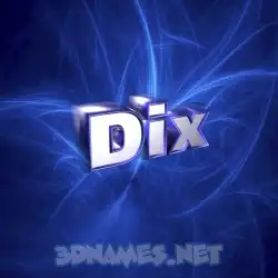 dix in Plasma style - 3D name wallpaper
