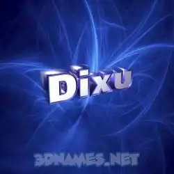 dixu in Plasma style - 3D name wallpaper