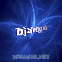 django in Plasma style - 3D name wallpaper