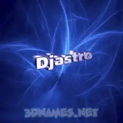 djastro in Plasma style - 3D name wallpaper