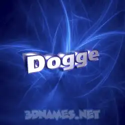 dogge in Plasma style - 3D name wallpaper