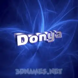 donya in Plasma style - 3D name wallpaper