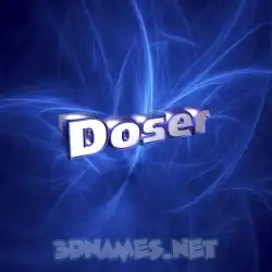 doser in Plasma style - 3D name wallpaper
