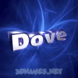dove in Plasma style - 3D name wallpaper