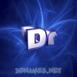 dr in Plasma style - 3D name wallpaper