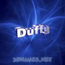duffy in Plasma style - 3D name wallpaper