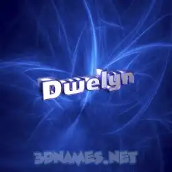 dwelyn in Plasma style - 3D name wallpaper
