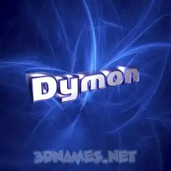 dymon in Plasma style - 3D name wallpaper
