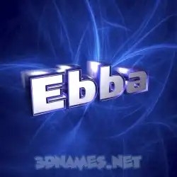 ebba in Plasma style - 3D name wallpaper
