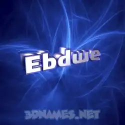 ebdwe in Plasma style - 3D name wallpaper