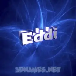 eddi in Plasma style - 3D name wallpaper