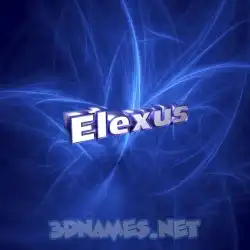 elexus in Plasma style - 3D name wallpaper