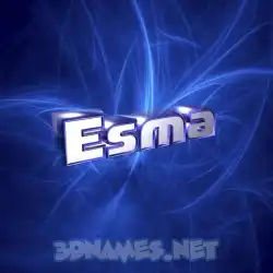 esma in Plasma style - 3D name wallpaper