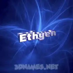 ethyen in Plasma style - 3D name wallpaper