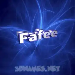 fafee in Plasma style - 3D name wallpaper
