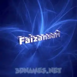 faizansari in Plasma style - 3D name wallpaper
