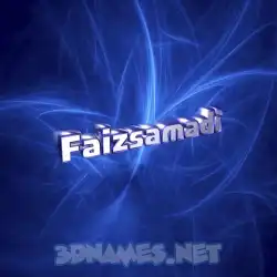 faizsamadi in Plasma style - 3D name wallpaper