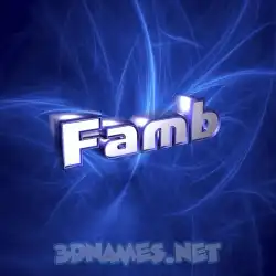 famb in Plasma style - 3D name wallpaper