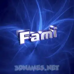 fami in Plasma style - 3D name wallpaper
